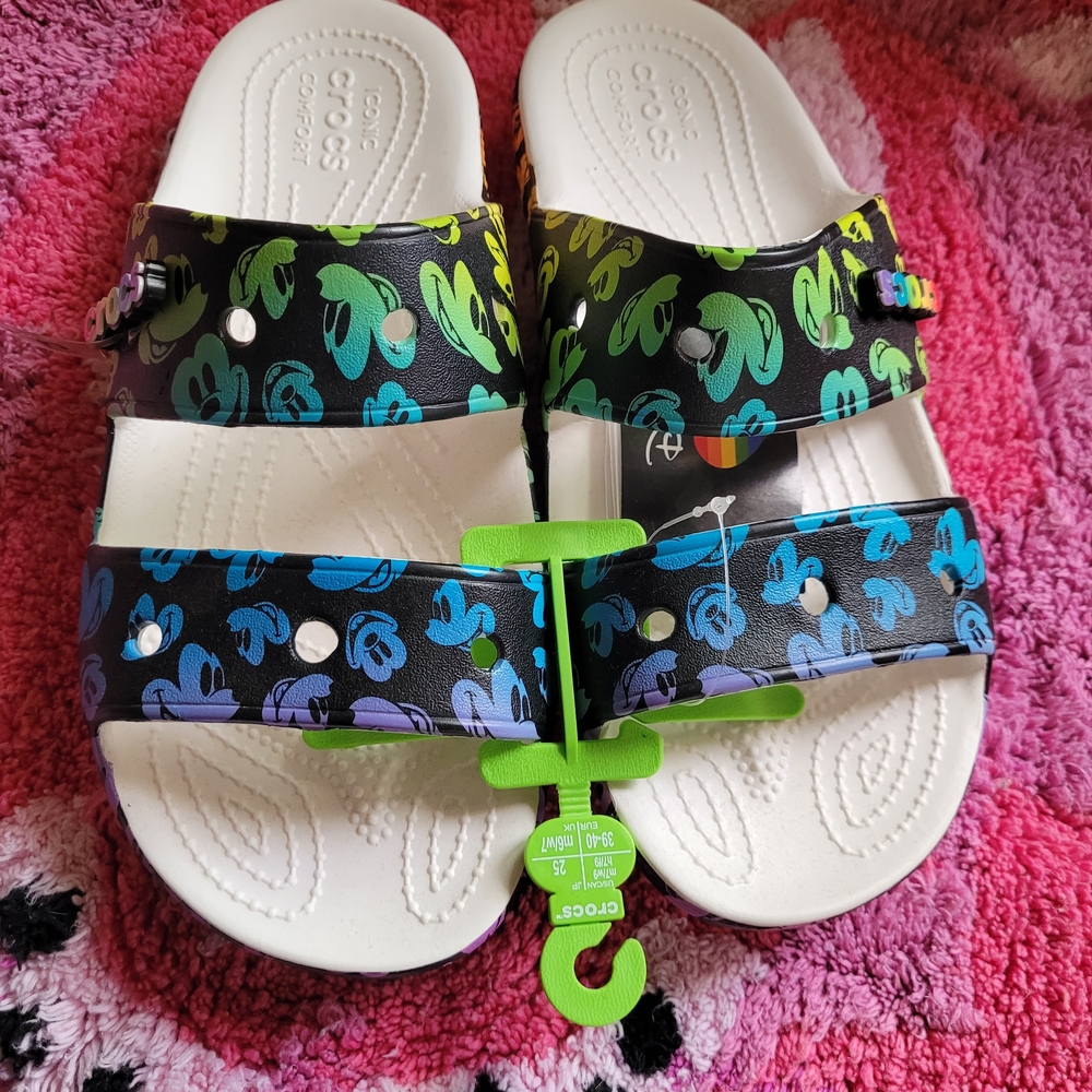 Crocs Mickey Mouse Sandals - Black and Blue